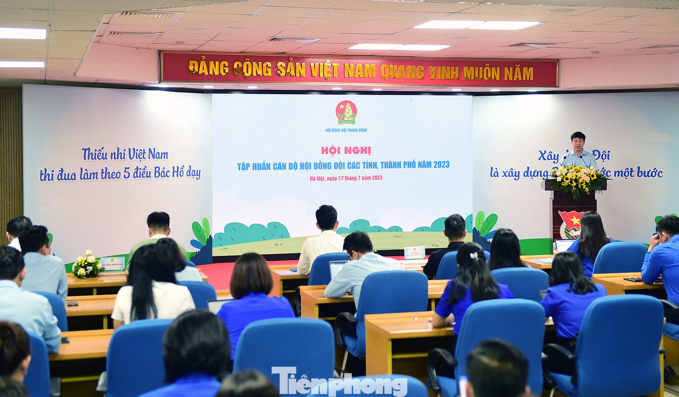 Hội nghị tập huấn cán bộ Hội đồng Đội các tỉnh, thành phố năm 2023. Ảnh: Xuân Tùng