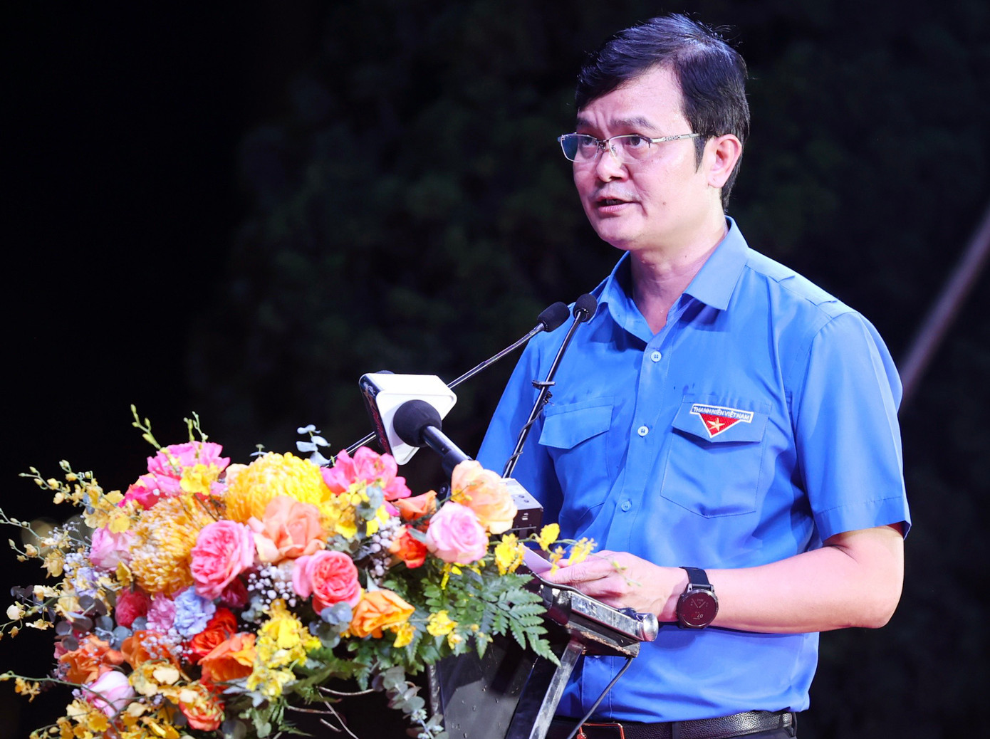 Anh Bùi Quang Huy phát biểu tại chương trình. Ảnh: Như Ý