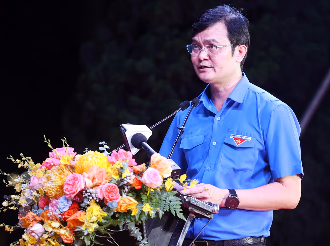 Anh Bùi Quang Huy phát biểu tại chương trình. Ảnh: Như Ý