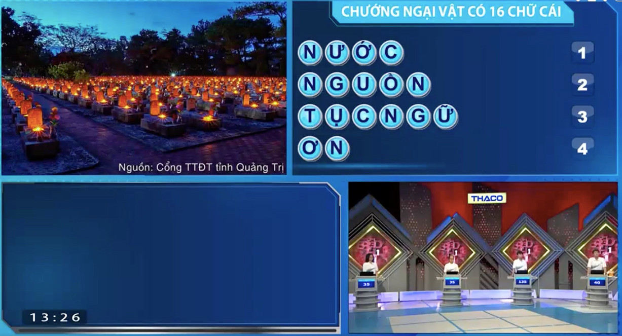 Quang Minh đã giải đáp chính xác chướng ngại vật.