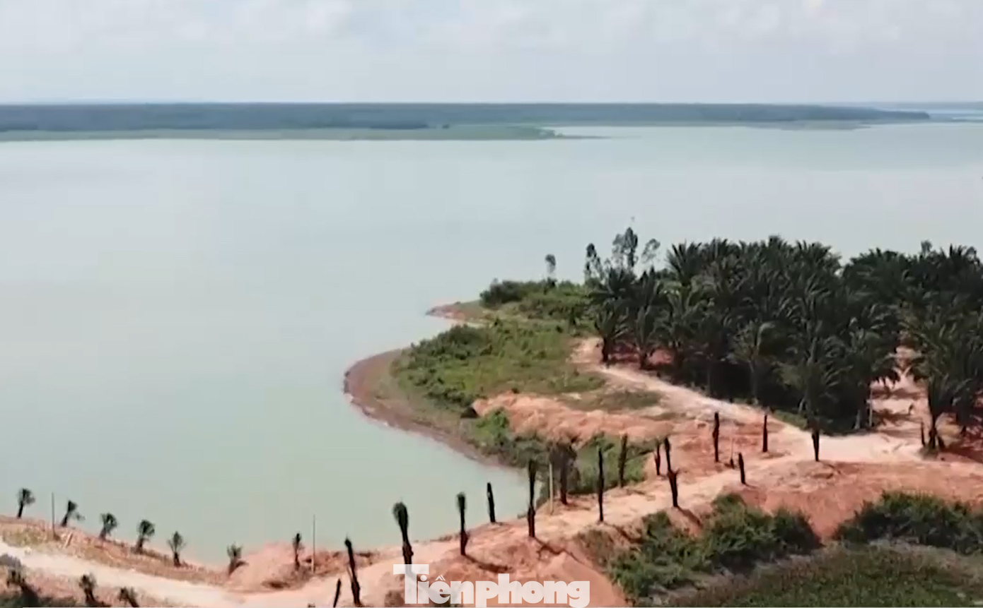 Lãnh đạo huyện Dầu Tiếng khẳng định, công trình lấn chiếm không thuộc tổ chức mà của một hộ dân làm bè nuôi cá - Ảnh: Cơ quan chức năng cung cấp Lãnh đạo huyện Dầu Tiếng khẳng định, công trình lấn chiếm không thuộc tổ chức mà của một hộ dân làm bè nuôi cá - Ảnh: Cơ quan chức năng cung cấp