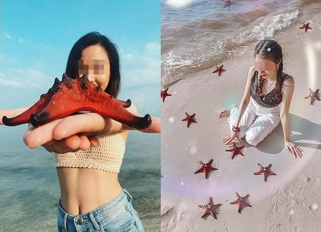 Rất nhiều bạn trẻ đua nhau khoe ảnh &quot;sống ảo&quot; cùng sao biển trên mạng xã hội