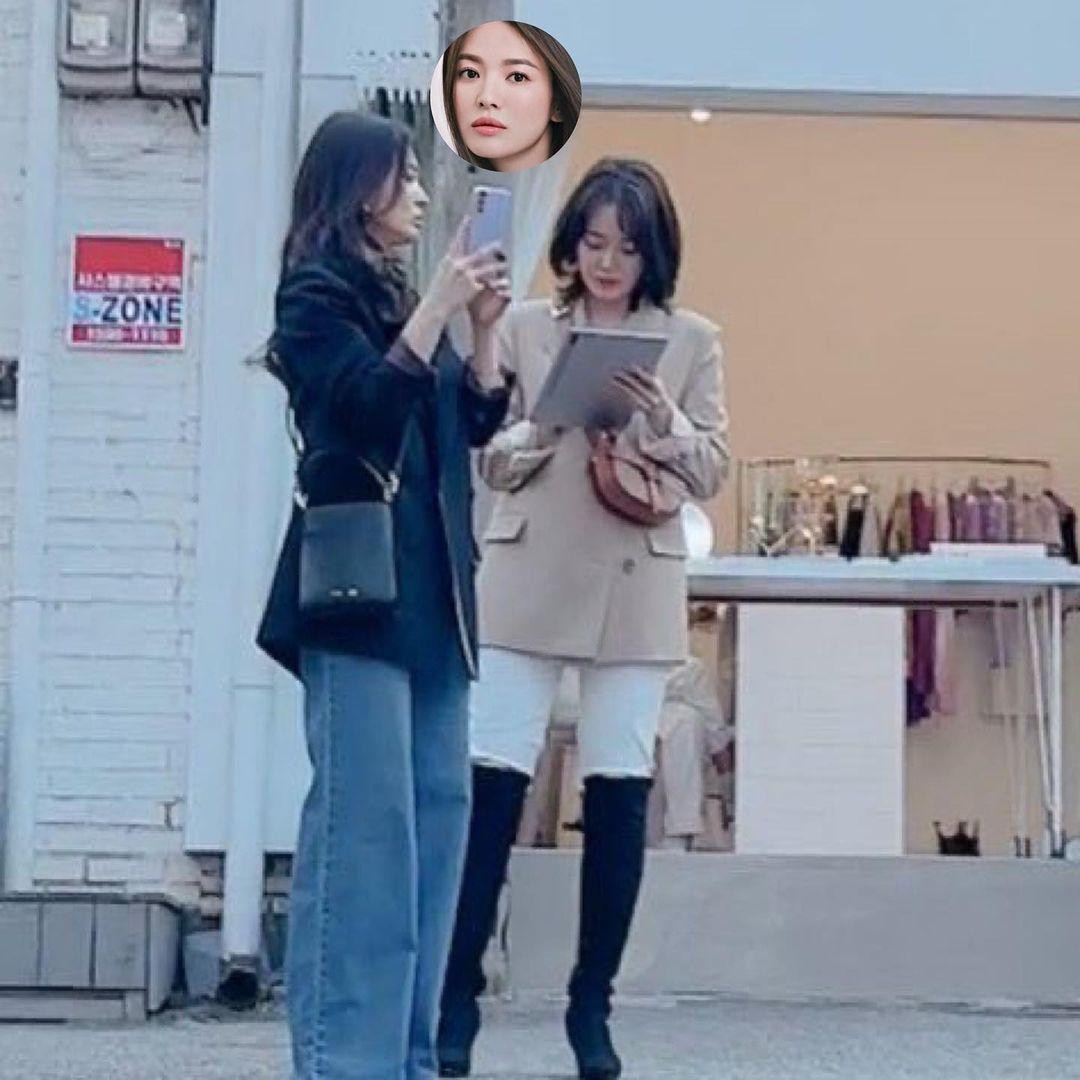 Mới đây, hình ảnh Song Hye Kyo đóng phim trên phố đã lọt ống kính "team qua đường". Mới đây, hình ảnh Song Hye Kyo đóng phim trên phố đã lọt ống kính "team qua đường".