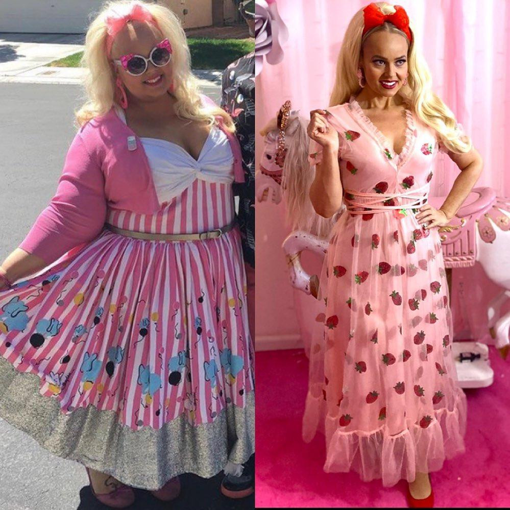 Cô gái tóc vàng trông như búp bê Barbie ngoài đời thực