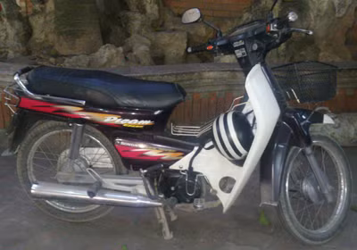Xe máy của nạn nhân. Ảnh: T.N