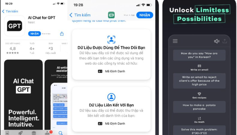Một ứng dụng AI Chat GPT trên AppStore yêu cầu người dùng phải trả tiền để sử dụng. Đáng chú ý, ứng dụng này cho phép theo dõi người dùng trên các ứng dụng và trang web khác do nhà phát hành sở hữu. Một ứng dụng AI Chat GPT trên AppStore yêu cầu người dùng phải trả tiền để sử dụng. Đáng chú ý, ứng dụng này cho phép theo dõi người dùng trên các ứng dụng và trang web khác do nhà phát hành sở hữu.