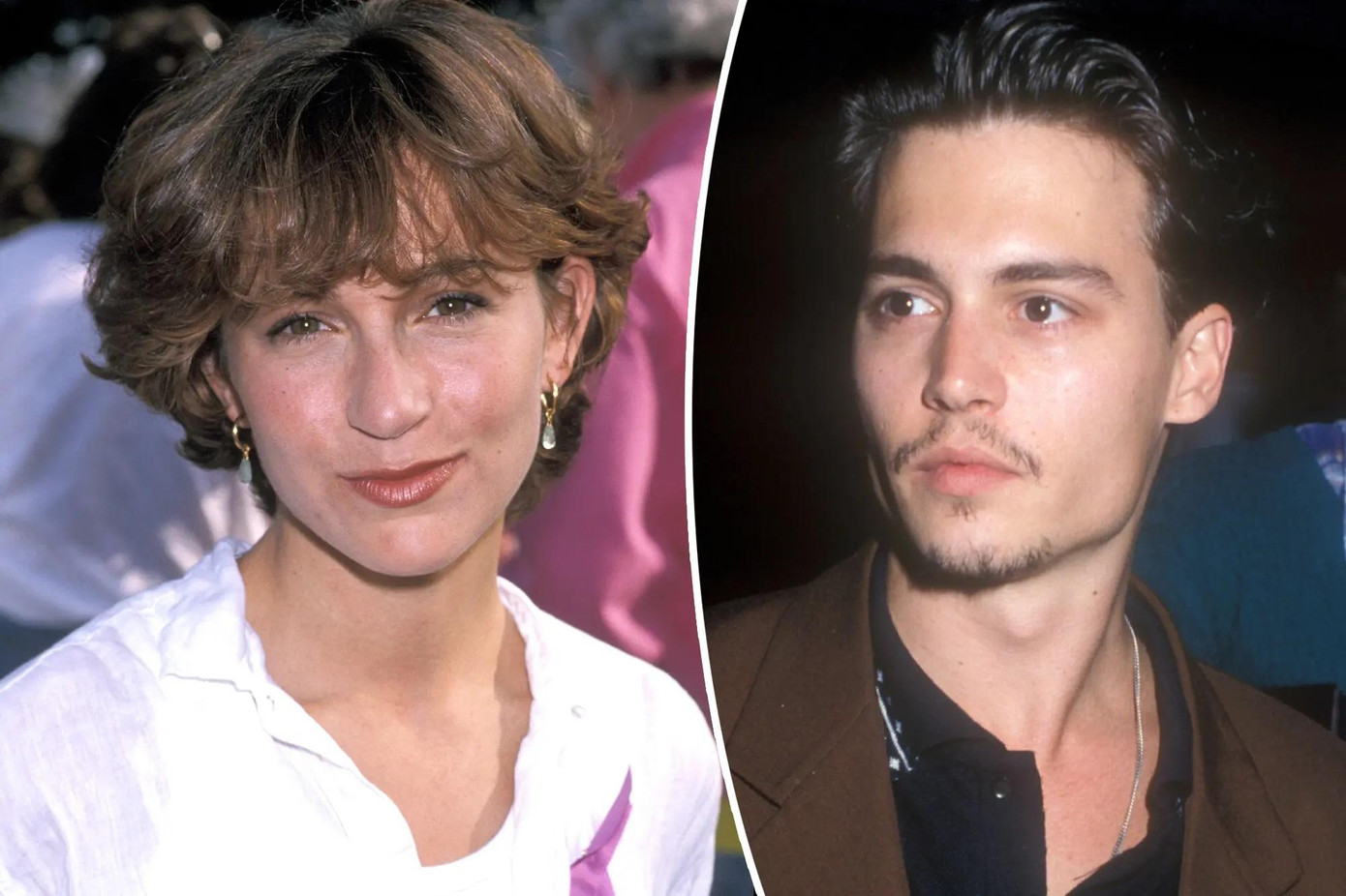 Jennifer Grey và Johnny Depp thời trẻ.