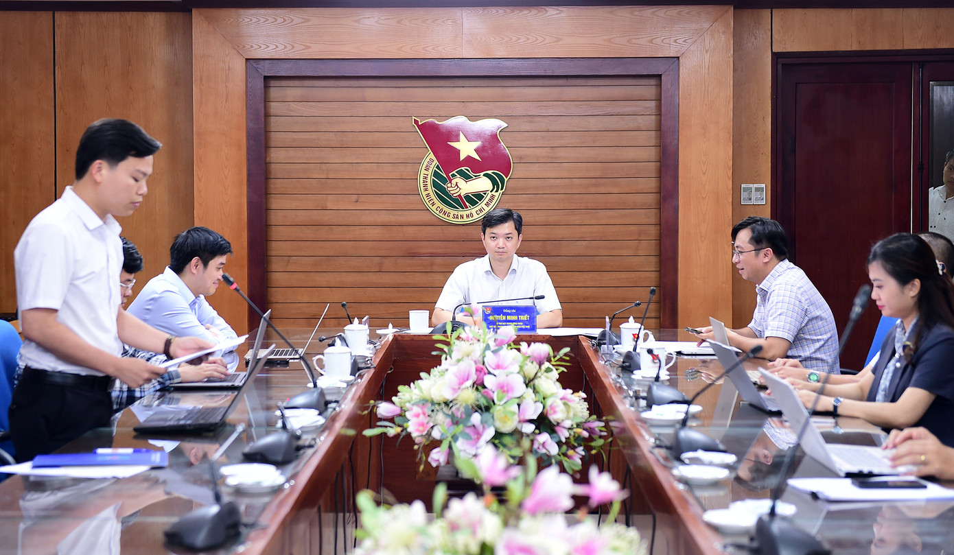 Hội nghị giao ban toàn quốc Ban Chỉ đạo Chiến dịch TNTN Hè 2025 chiều 1/7. Ảnh: Xuân Tùng