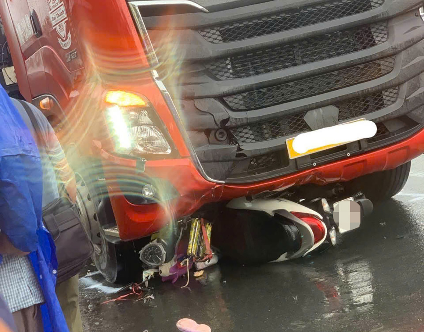 Hiện trường vụ tai nạn. Ảnh: A.H