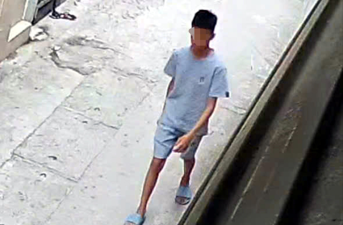 Hình ảnh nam sinh 15 tuổi khi bỏ nhà ra đi. Ảnh: Gia đình cung cấp