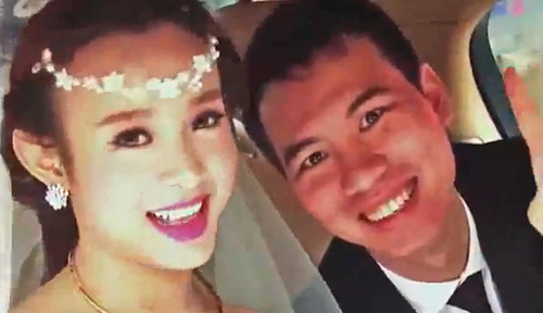 Huyền Baby bí mật lên xe hoa từ khoảng tháng 2 -3/ 2013. Ảnh chụp từ video