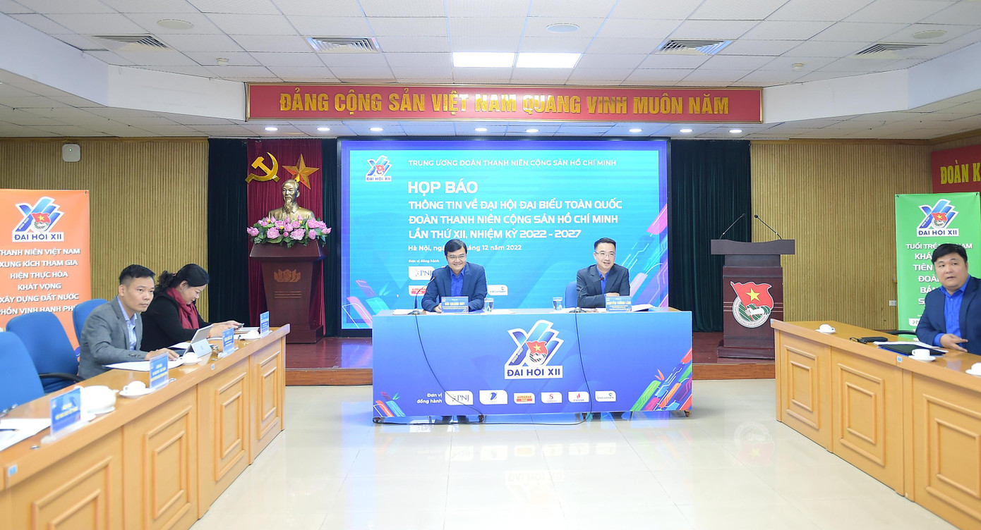 T.Ư Đoàn tổ chức họp báo thông tin về Đại hội Đoàn toàn quốc lần thứ XII ngày 5/12. Ảnh: Xuân Tùng T.Ư Đoàn tổ chức họp báo thông tin về Đại hội Đoàn toàn quốc lần thứ XII ngày 5/12. Ảnh: Xuân Tùng