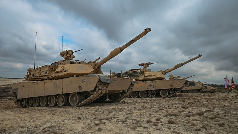 Xe tăng Abrams. (Ảnh: Getty Images) Xe tăng Abrams. (Ảnh: Getty Images)