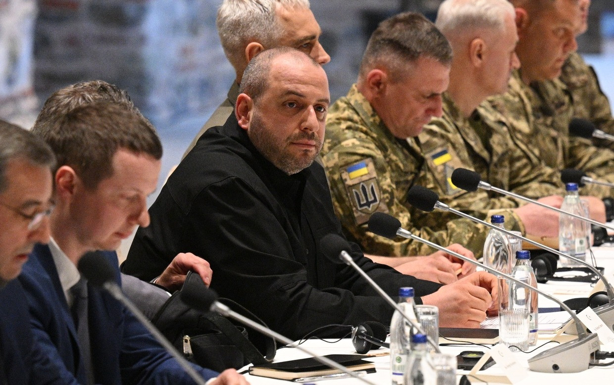 Bộ trưởng Quốc phòng Ukraine Rustem Umerov tại cuộc đàm phán. (Ảnh: Sputnik)