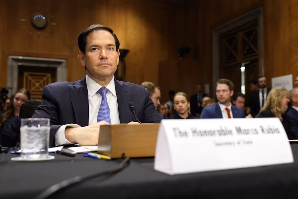 Ngoại trưởng Mỹ Marco Rubio tham dự phiên điều trần của Ủy ban Đối ngoại Thượng viện về yêu cầu ngân sách cho Bộ Ngoại giao Mỹ của Tổng thống Donald Trump. (Ảnh: Reuters)