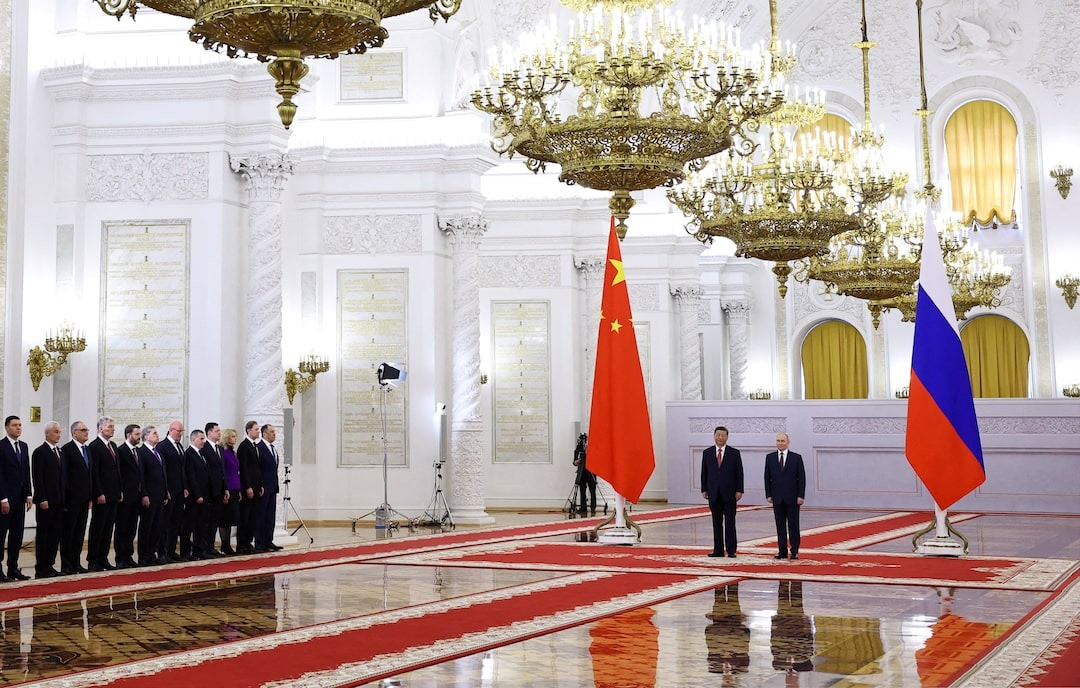 Lễ đón Chủ tịch Trung Quốc Tập Cận Bình tại Điện Kremlin. (Ảnh: Reuters)