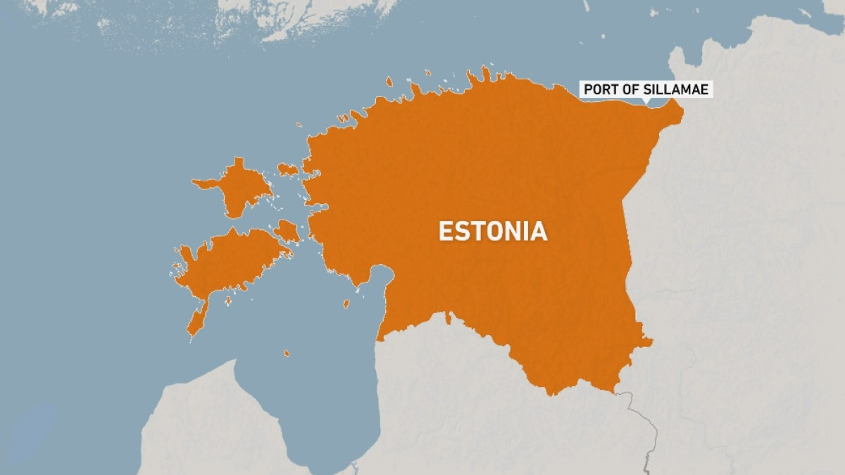 Cảng Sillamae nằm ở khu vực gần biên giới Estonia - Nga. (Bản đồ: Al Jazeera)