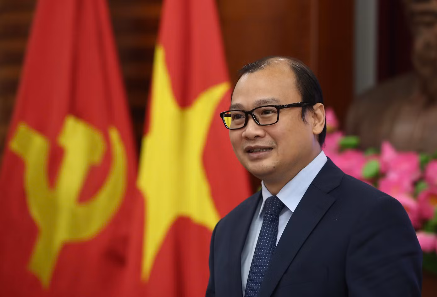 Thứ trưởng Bộ Văn hóa, Thể thao và Du lịch Lê Hải Bình phát biểu tại lễ phát động sáng 22/5. (Ảnh: Nam Nguyễn)