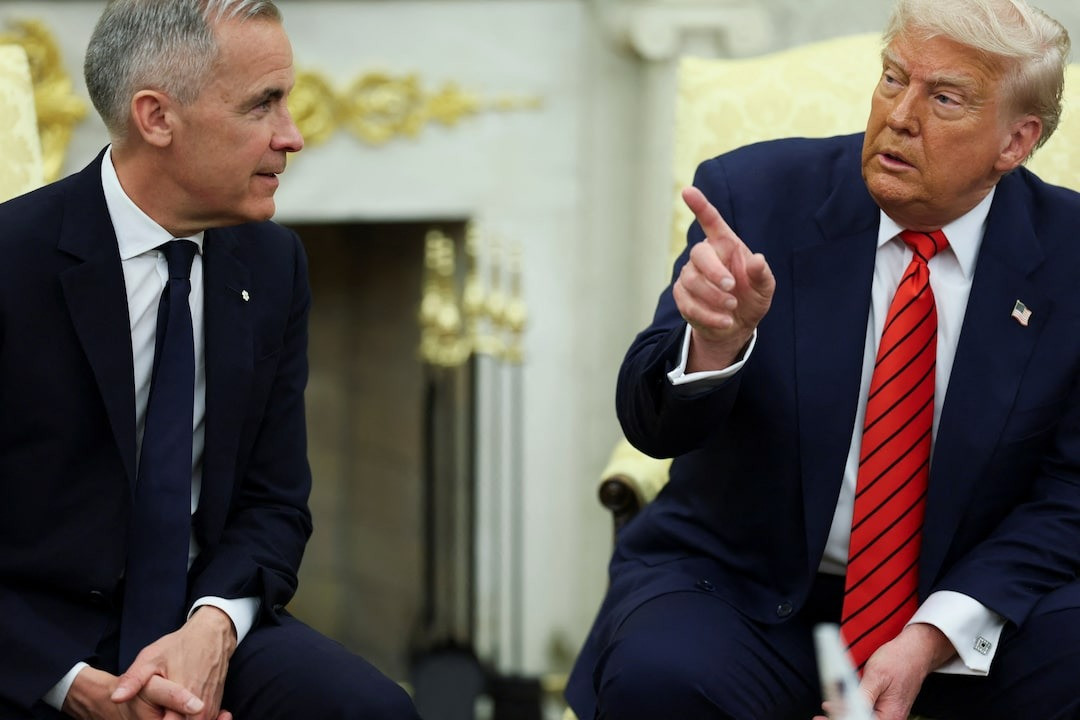 Tổng thống Mỹ Donald Trump gặp Thủ tướng Canada Mark Carney, hôm 6/5 tại Nhà Trắng. (Ảnh: Reuters) Tổng thống Mỹ Donald Trump gặp Thủ tướng Canada Mark Carney, hôm 6/5 tại Nhà Trắng. (Ảnh: Reuters)