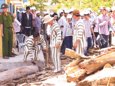 Thanh thiếu niên “chậm tiến” tham quan trường giáo dưỡng số 3 và trại giam Hòa Sơn
