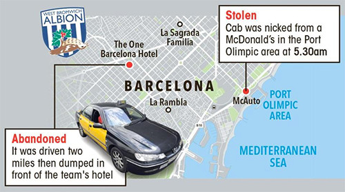 Bốn ngôi sao Ngoại hạng Anh 'trộm' taxi ở Barcelona ảnh 2