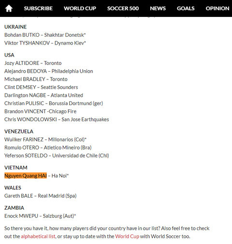 Quang Hải vào top 500 cầu thủ quan trọng nhất thế giới ảnh 1