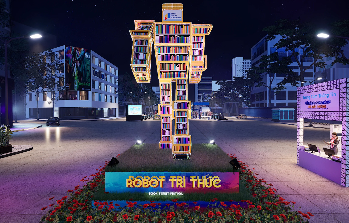 Hình ảnh Tri thức robot tại Đường Sách Tết Giáp Thìn