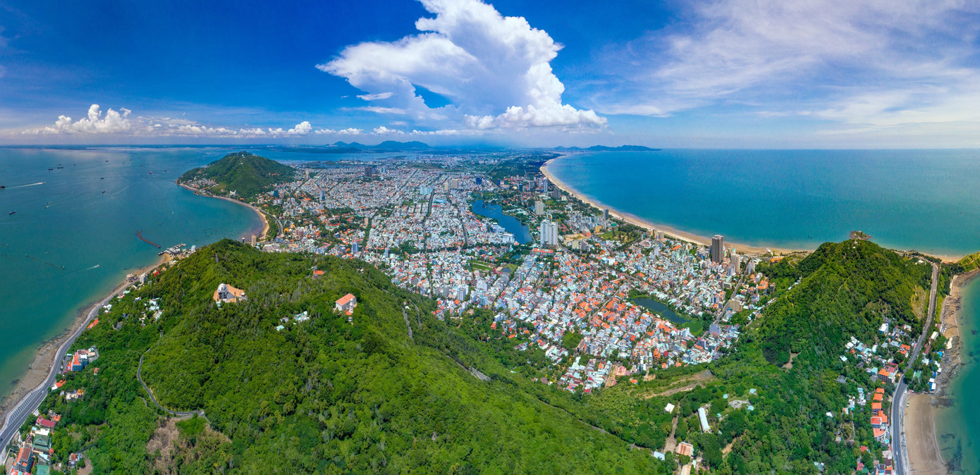 TP. Vũng Tàu nhìn từ trên cao.