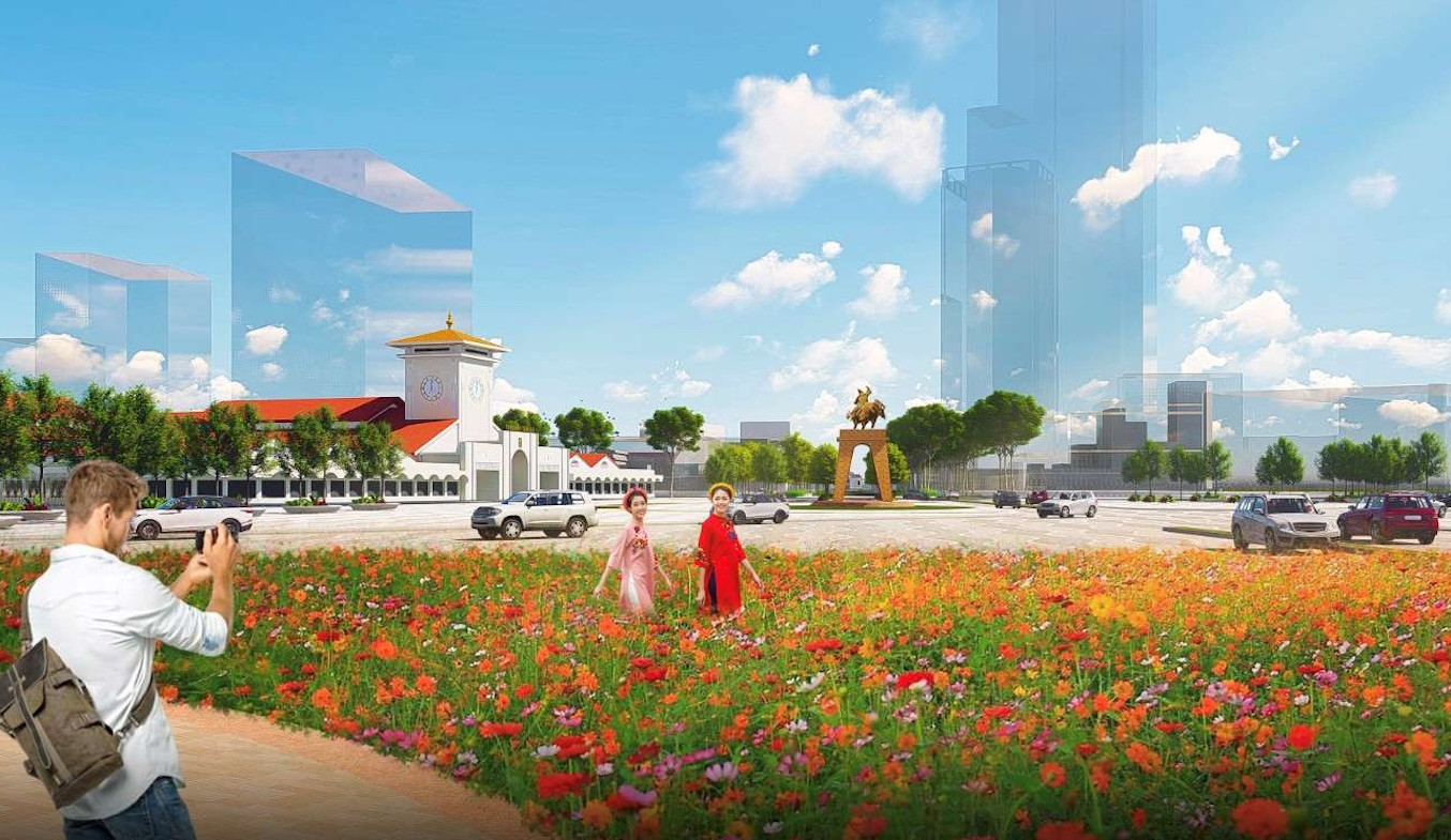 Quảng trường trước chợ Bến Thành với không gian đi bộ, các tượng đài và vườn hoa (Nguồn Sở QH-KT TPHCM) Quảng trường trước chợ Bến Thành với không gian đi bộ, các tượng đài và vườn hoa (Nguồn Sở QH-KT TPHCM)