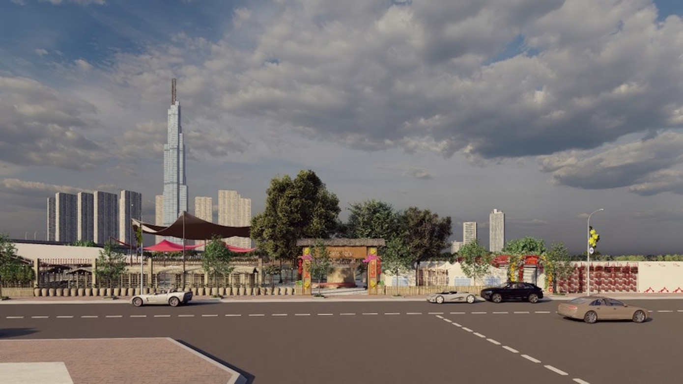 Phối cảnh Phố đêm và Hội hoa Xuân Thảo Điền (Nguồn UBND Thảo Điền)