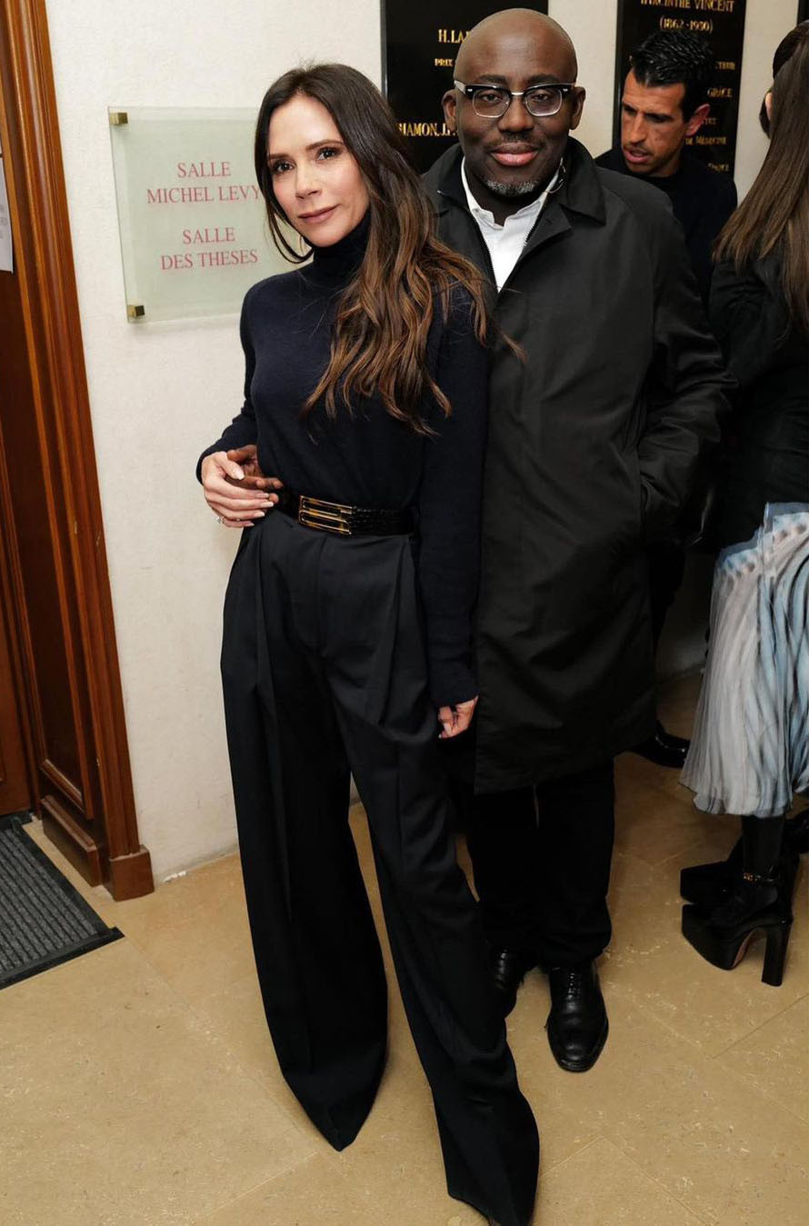 Victoria và người bạn thân thiết lâu năm Edward Enninful. Ảnh: IG.