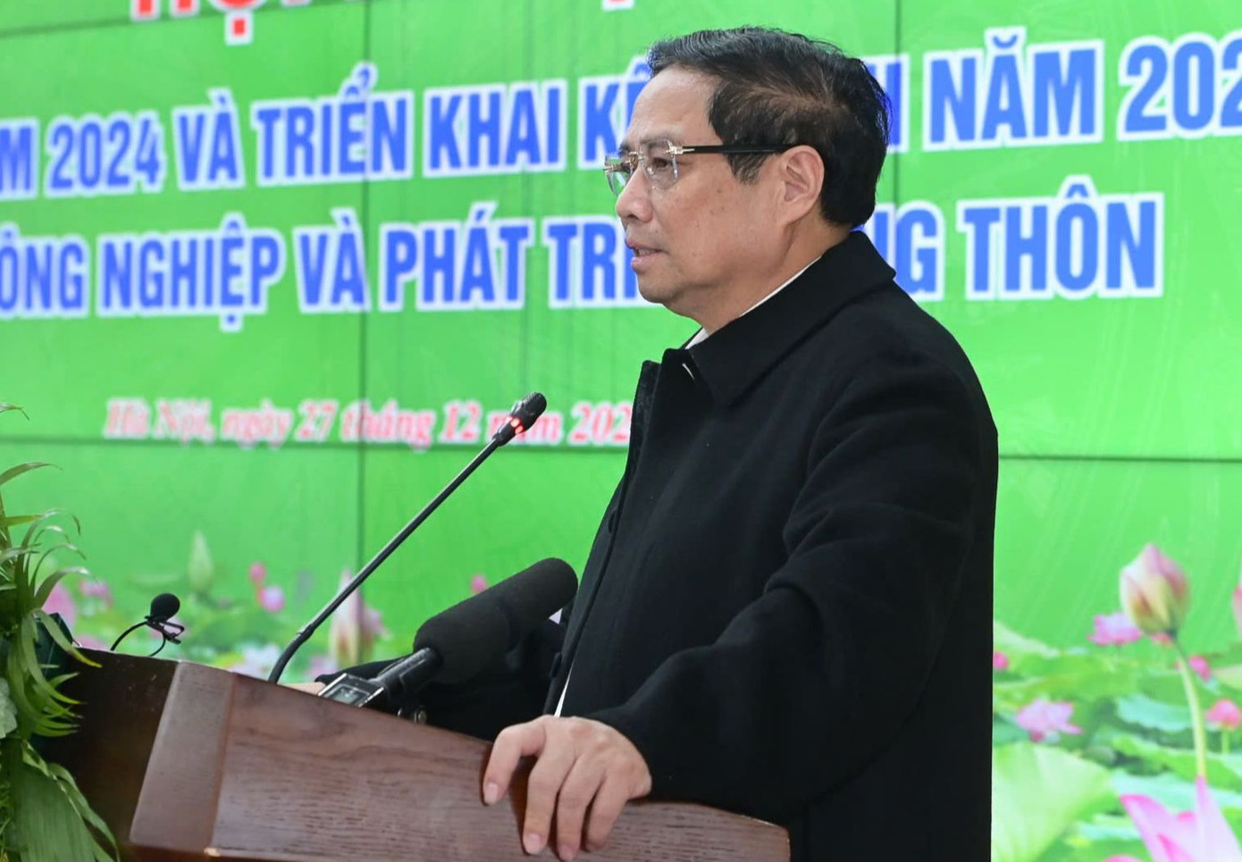 Thủ tướng Phạm Minh Chính phát biểu về việc sáp nhập Bộ NN&amp;PTNT với Bộ Tài nguyên và Môi trường.