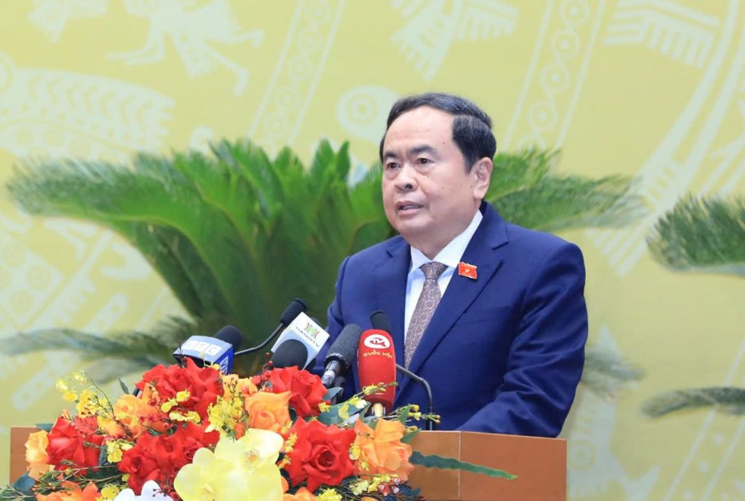 Chủ tịch Quốc hội Trần Thanh Mẫn phát biểu tại kỳ họp.