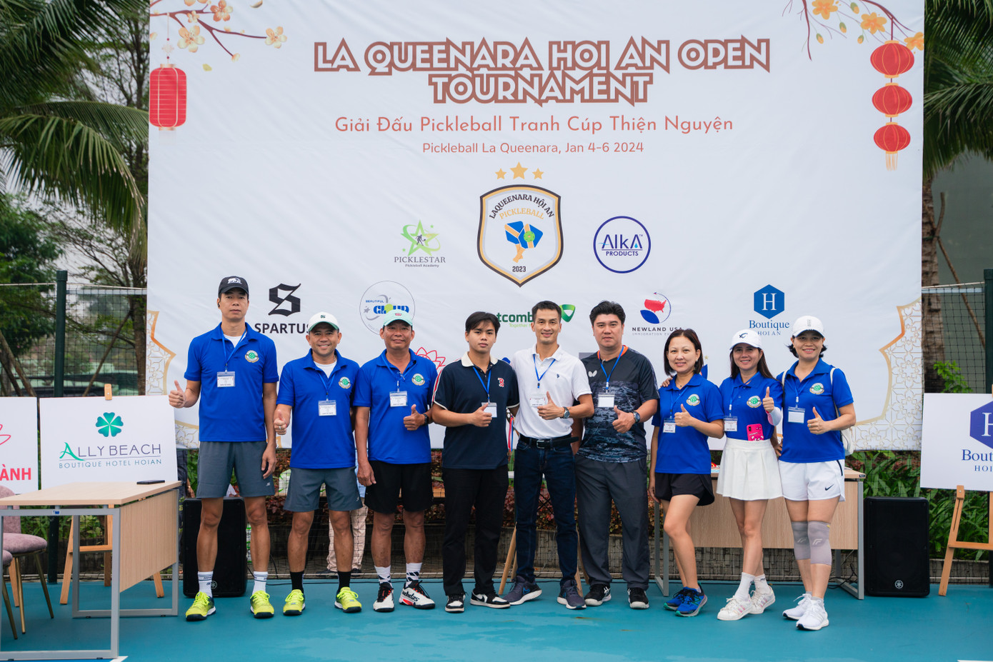 Các VĐV môn Pickleball tại sân La Queennara Hội An. Ảnh Đ. Trung Các VĐV môn Pickleball tại sân La Queennara Hội An. Ảnh Đ. Trung