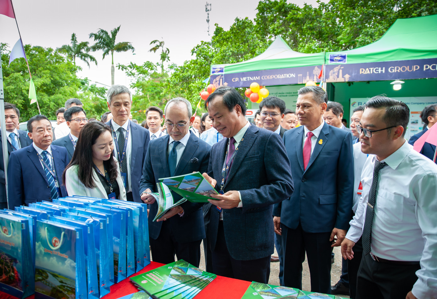 Không gian trưng bày sản phẩm tiêu biểu Việt Nam - Thái Lan diễn ra tại TP Đông Hà vào ngày 4/8