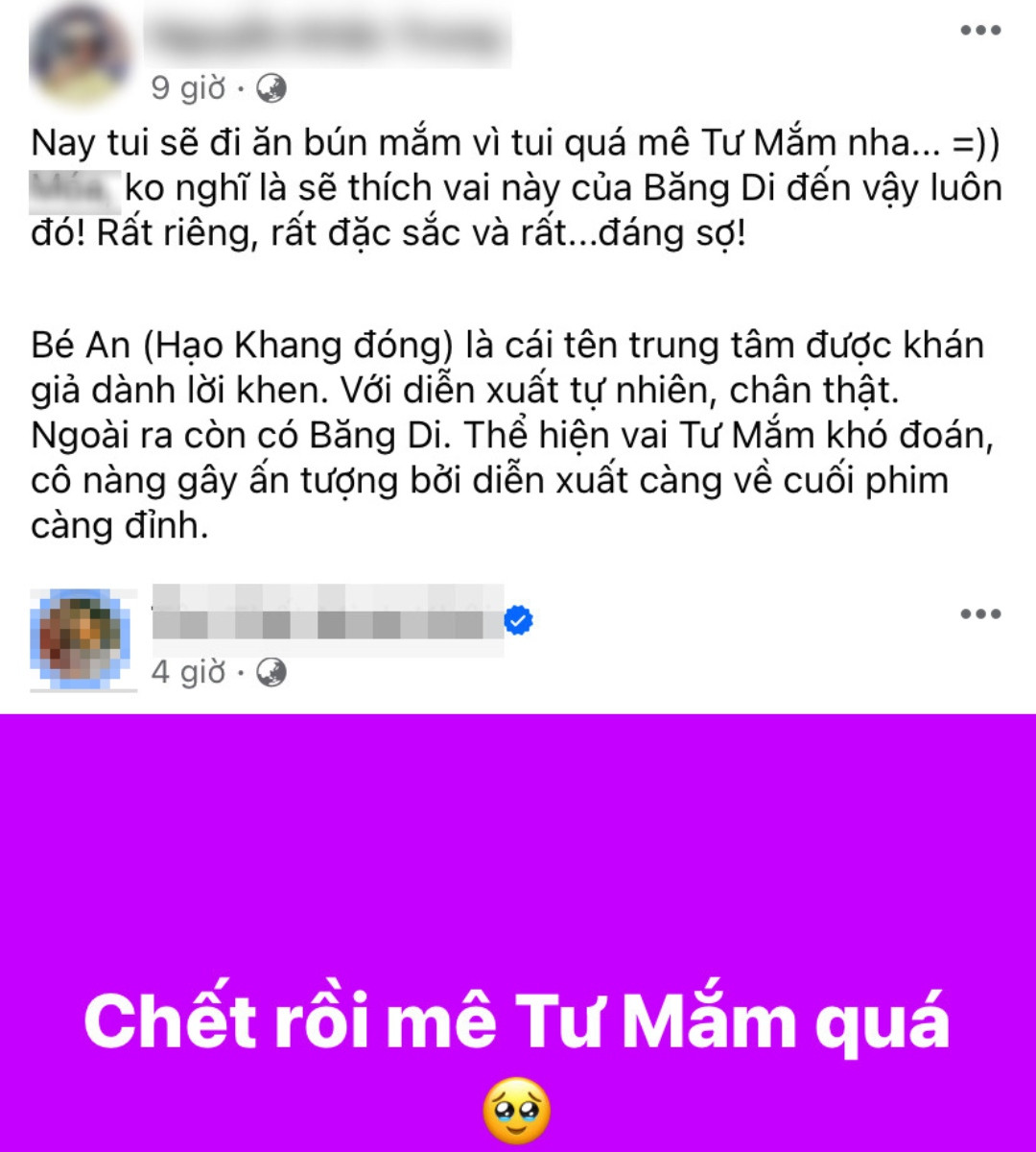 Dì "Tư Mắm" Băng Di khiến cộng đồng mạng được dịp xôn xao vì diễn xuất sắc bén.
