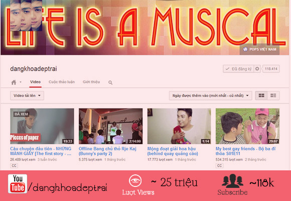 Kênh Youtube Đăng Khoa đang sở hữu hơn 20 triệu lượt xem. Kênh Youtube Đăng Khoa đang sở hữu hơn 20 triệu lượt xem