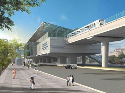 Phối cảnh tuyến ĐSĐT Cát Linh - Hà Đông dự kiến được hoàn thành năm 2014