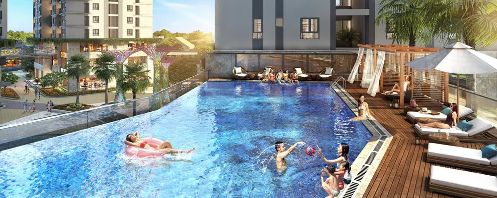 Tecco Elite City là một trong số ít dự án chung cư tại Thái Nguyên có bể bơi tiêu chuẩn ngay trong nội khu.
