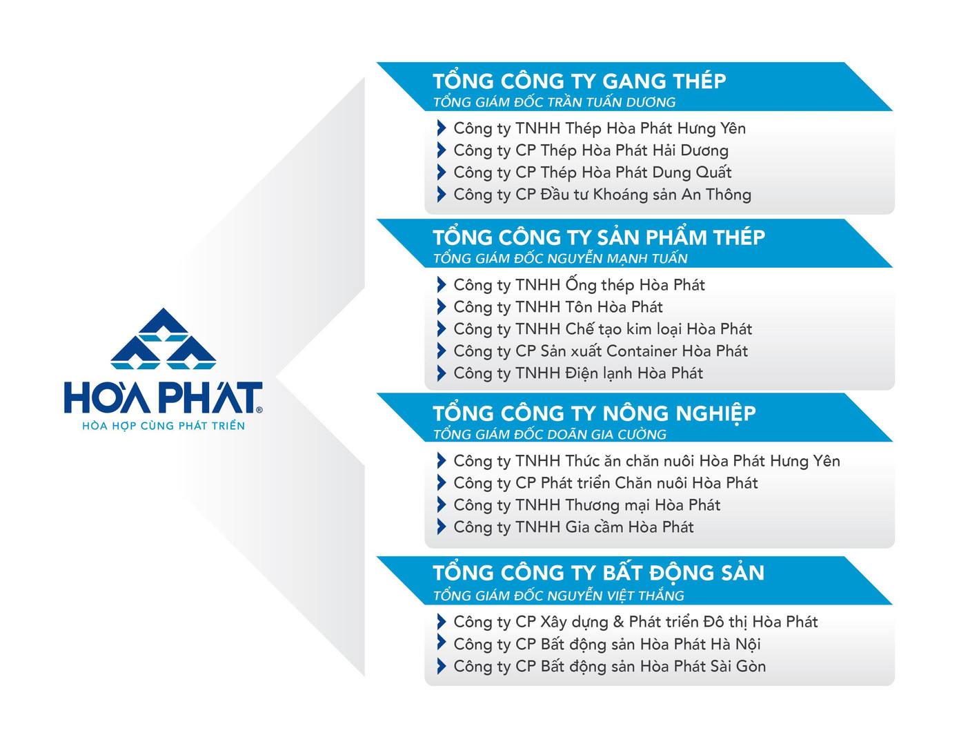 Mô hình hoạt động của Hoà Phát