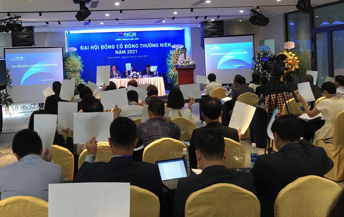 Cổ đông biểu quyết tại ĐHĐCĐ NCB 2021