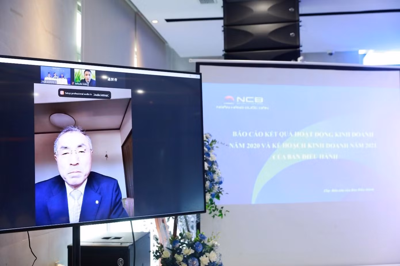 Ông Kido Tamaki - Thành viên HĐQT độc lập theo dõi ĐHĐCĐ NCB 2021 từ Nhật Bản Ông Kido Tamaki - Thành viên HĐQT độc lập theo dõi ĐHĐCĐ NCB 2021 từ Nhật Bản