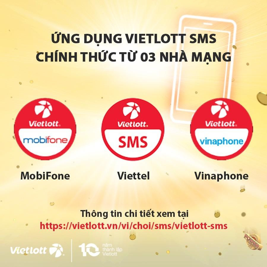 Hình ảnh ứng dụng Vietlott SMS chính thức từ 03 nhà mạng