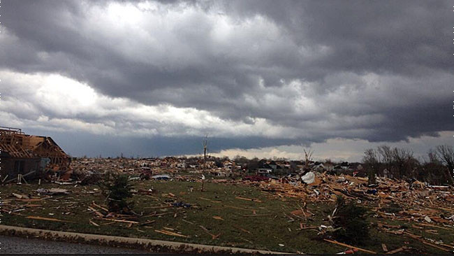 Cảnh tượng hoang tàn ở Illinois