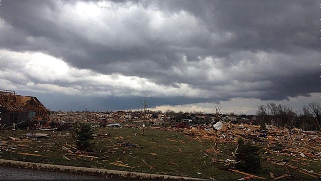 Cảnh tượng hoang tàn ở Illinois