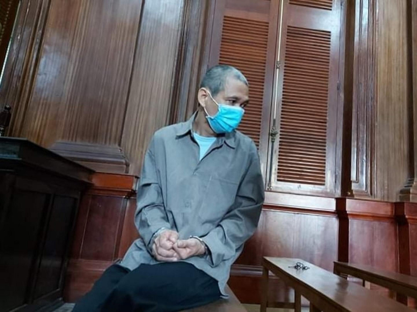 Nguyễn Văn Tèo (cựu phó Bí thư Chi bộ Chợ Kim Biên) tại phiên tòa sáng 20/1.