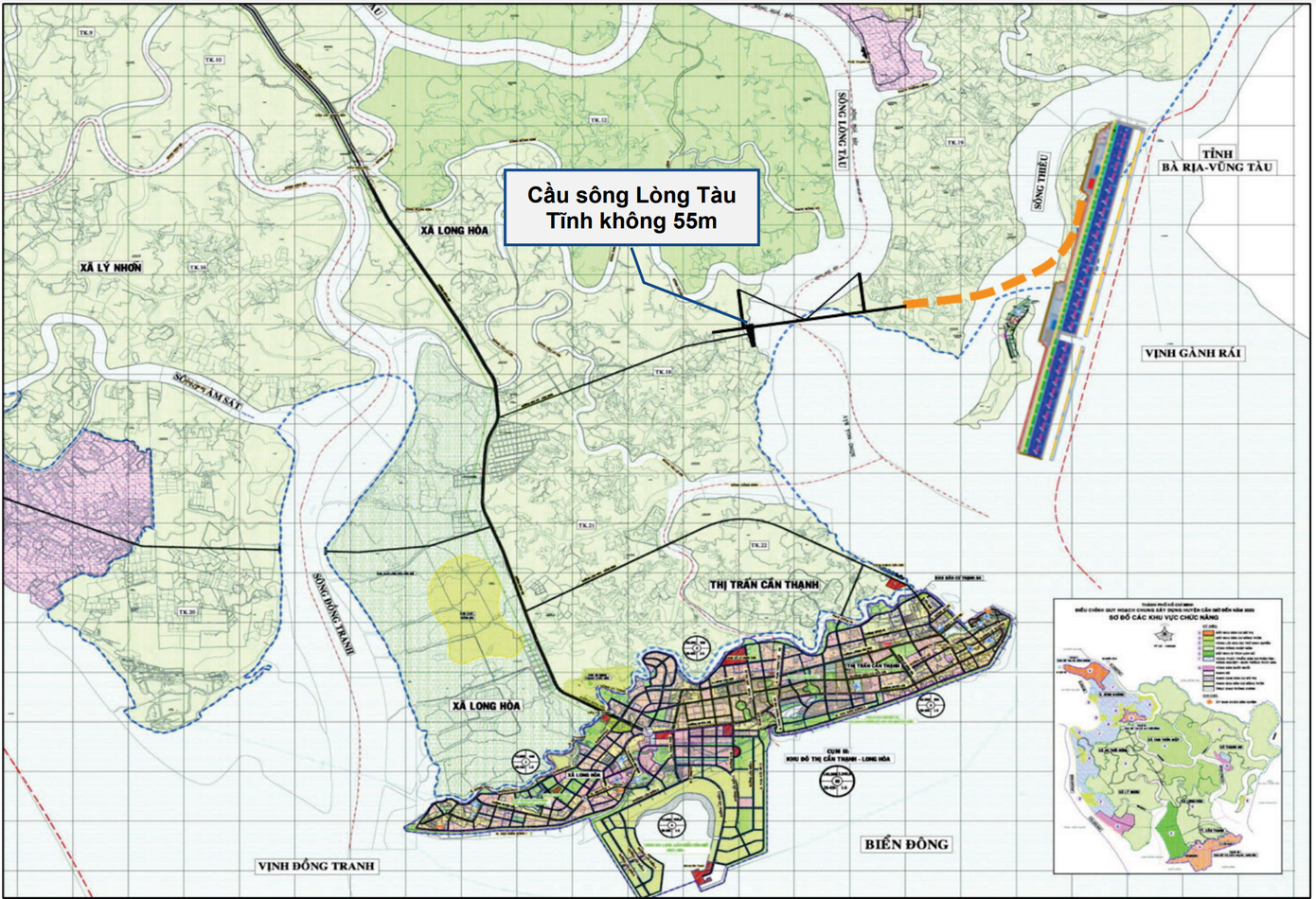 Phương án đường giao thông kết nối với dự án (khu vực phía trên bên phải). Nguồn: Porcoast Phương án đường giao thông kết nối với dự án (khu vực phía trên bên phải). Nguồn: Porcoast