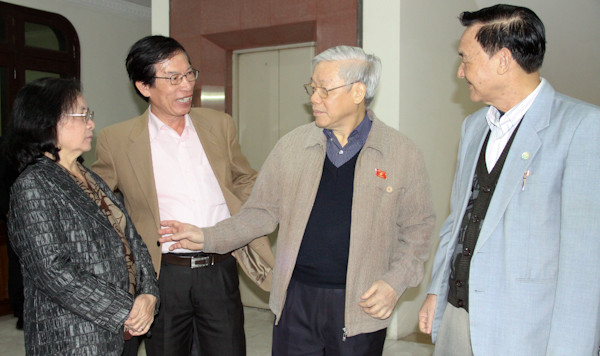 Tổng Bí thư Nguyễn Phú Trọng tiếp xúc cử tri quận Ba Đình, Hà Nội