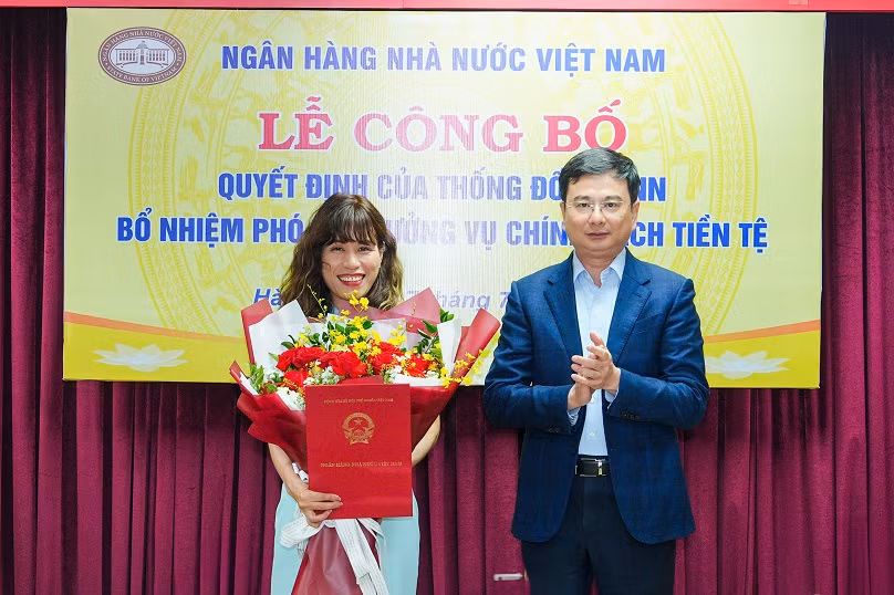 Bà Nguyễn Huyền Dịu giữ chức Phó Vụ trưởng Vụ Chính sách tiền tệ.