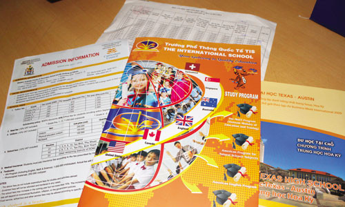 Quảng cáo gây ngộ nhận về chương trình quốc tế tại một số trường